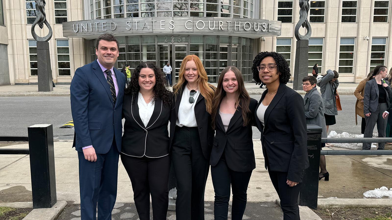 The Elisabeth Haub School of Law Advocacy Team posing for a photo