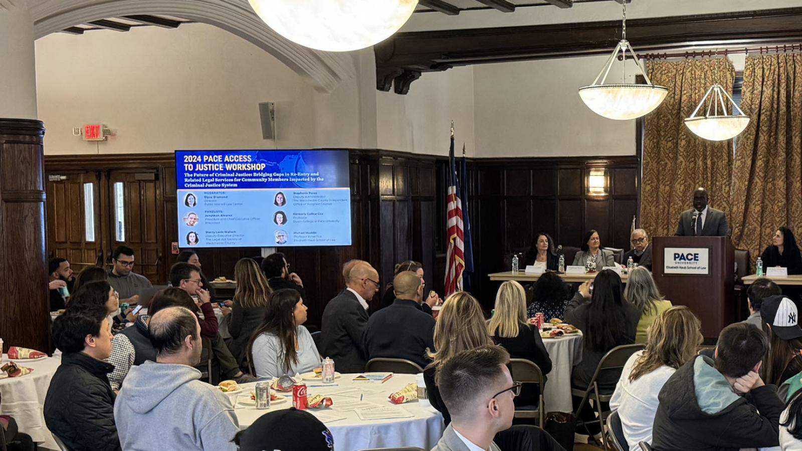 Dean Horace Anderson speaks at Pace Access to Justice Workshop at the Elisabeth Haub School of Law at Pace University