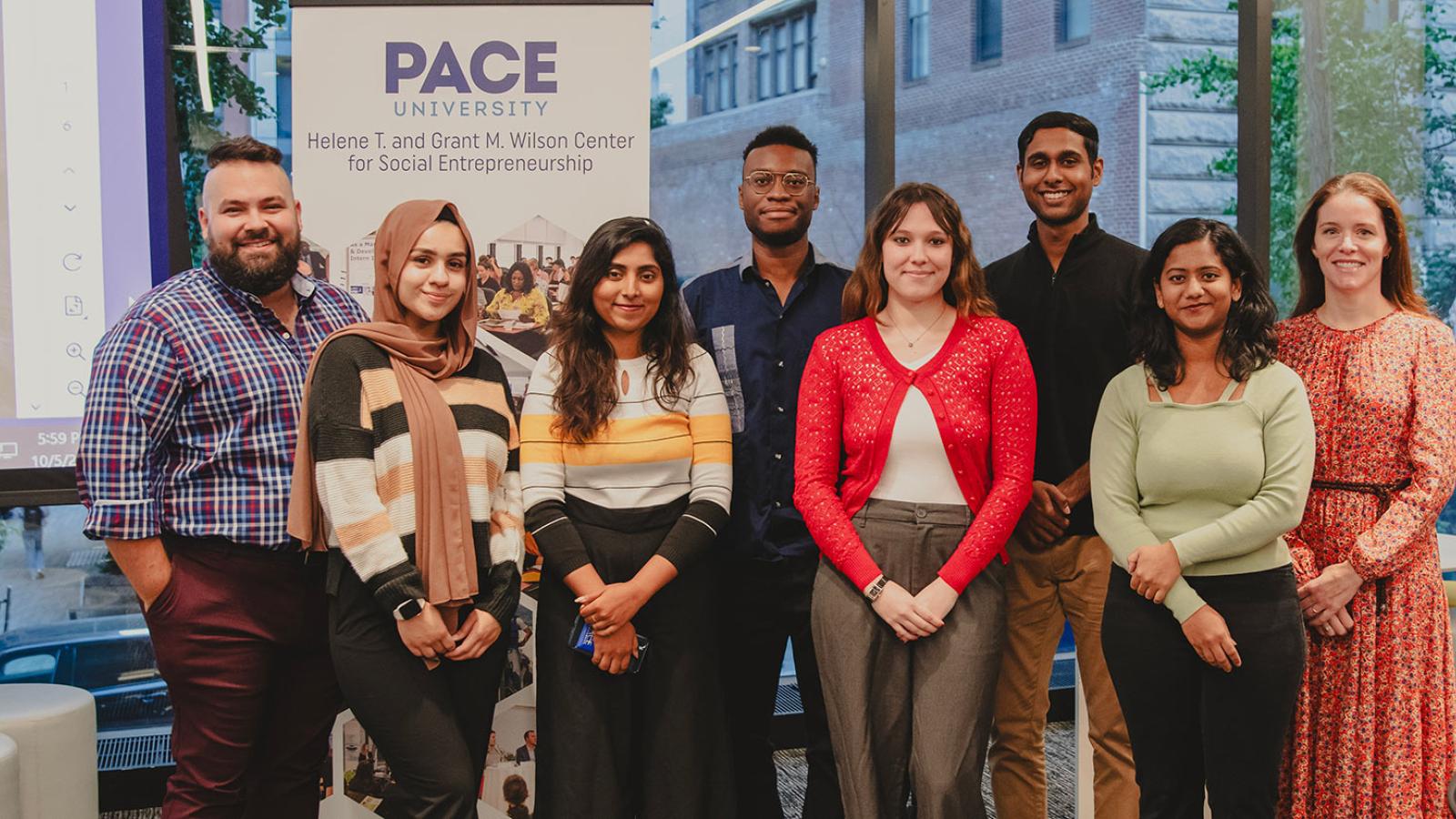 Group photo from the Annual Learning Outcomes Reception at Pace University.