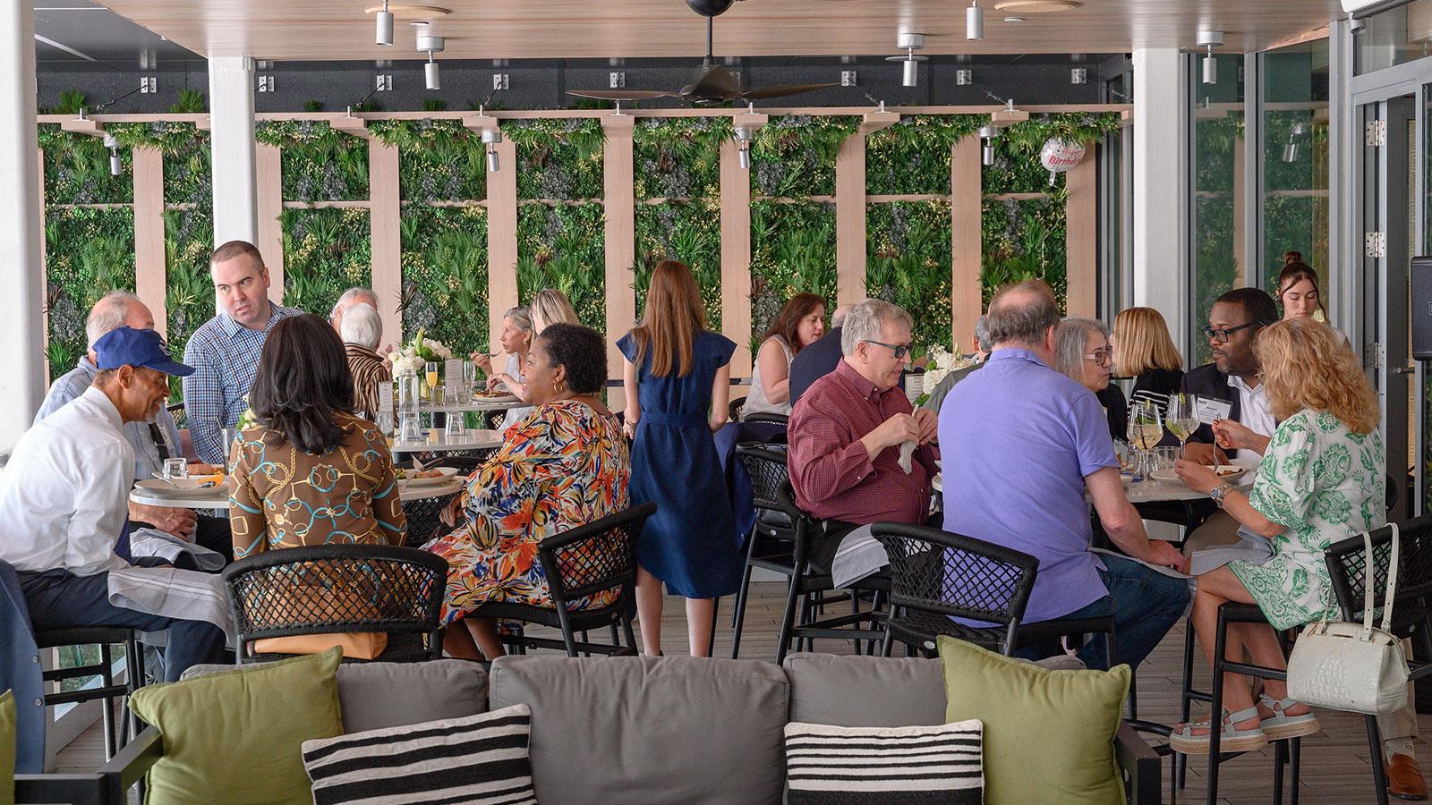 Pace alumni meeting for a regional programming brunch in Washington DC.