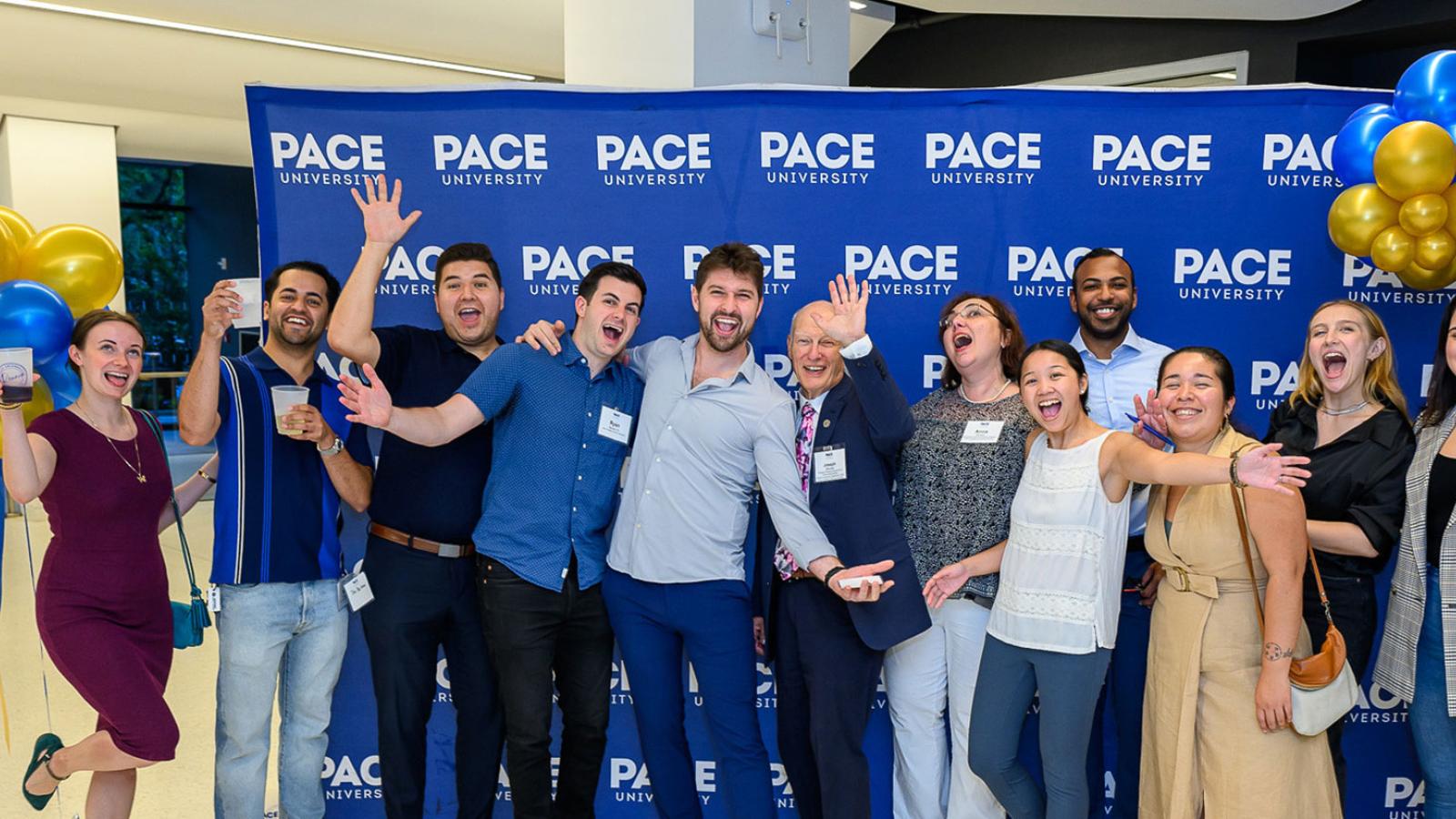 Group of Pace University alumni enjoying their time at the 2024 Reunion.