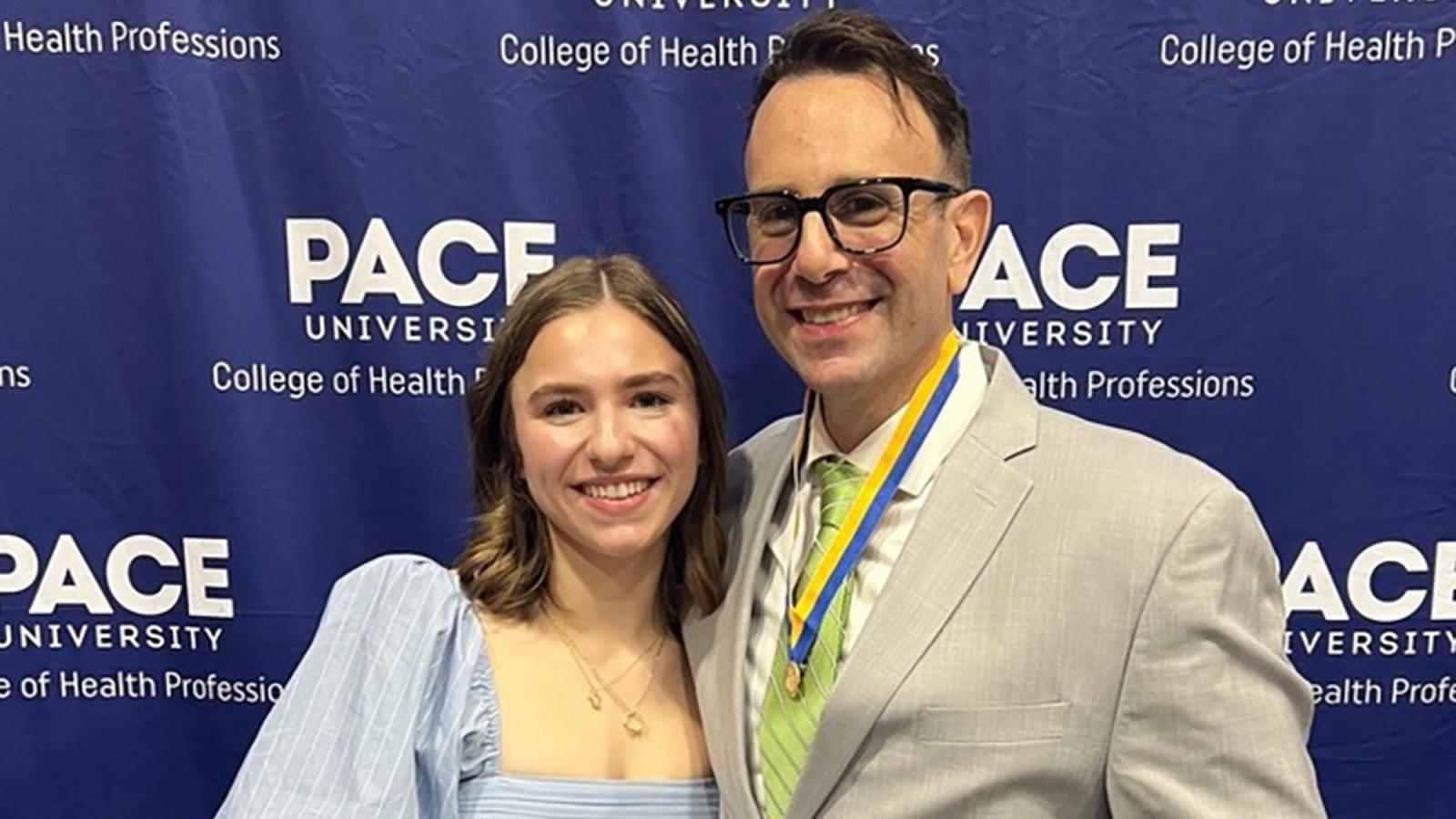 Frank and Sofia Speranza at Frank's pinning ceremony
