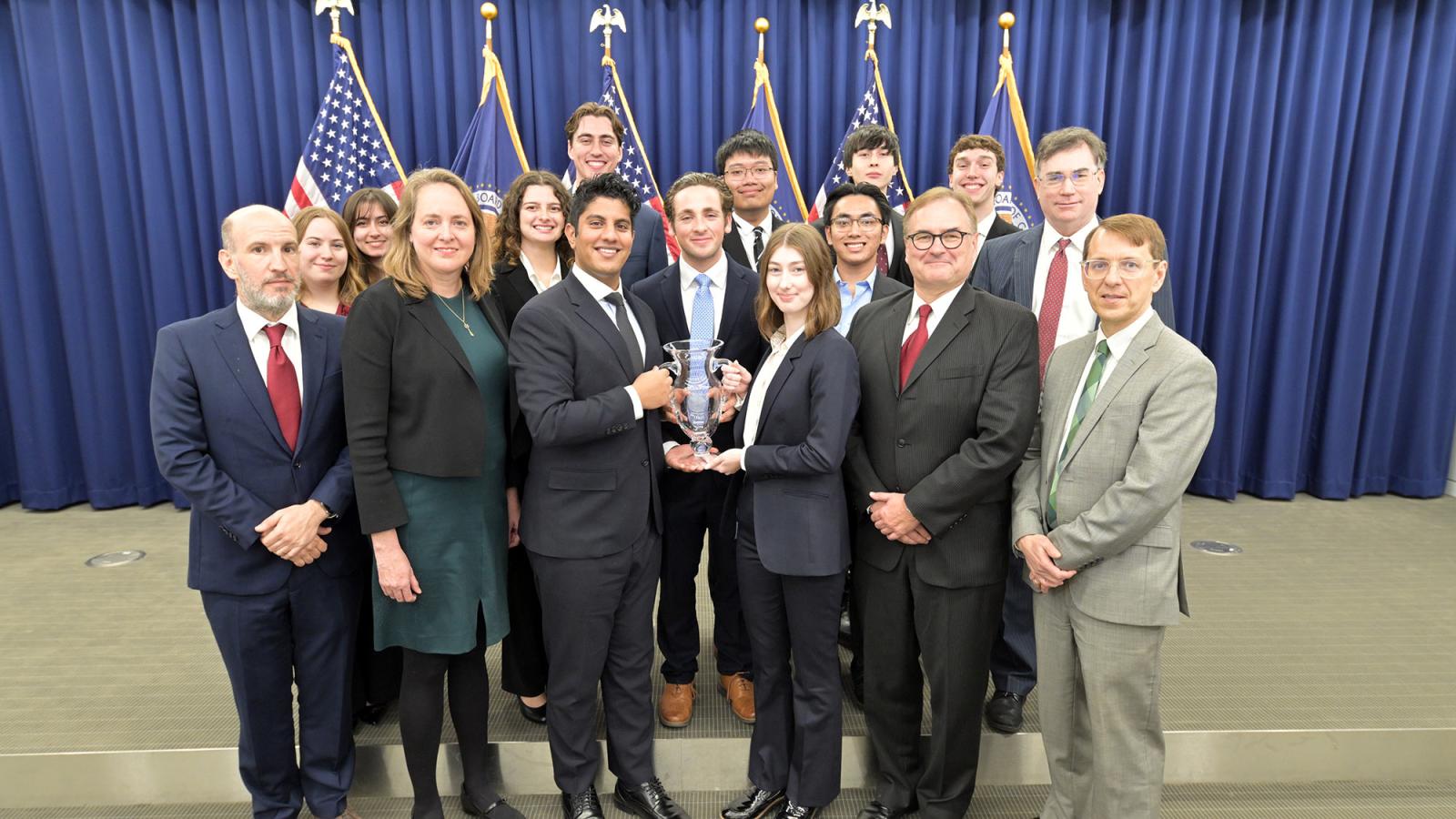 The Pace University Fed Challenge team at the Federal Reserve Board in Washington, D.C.