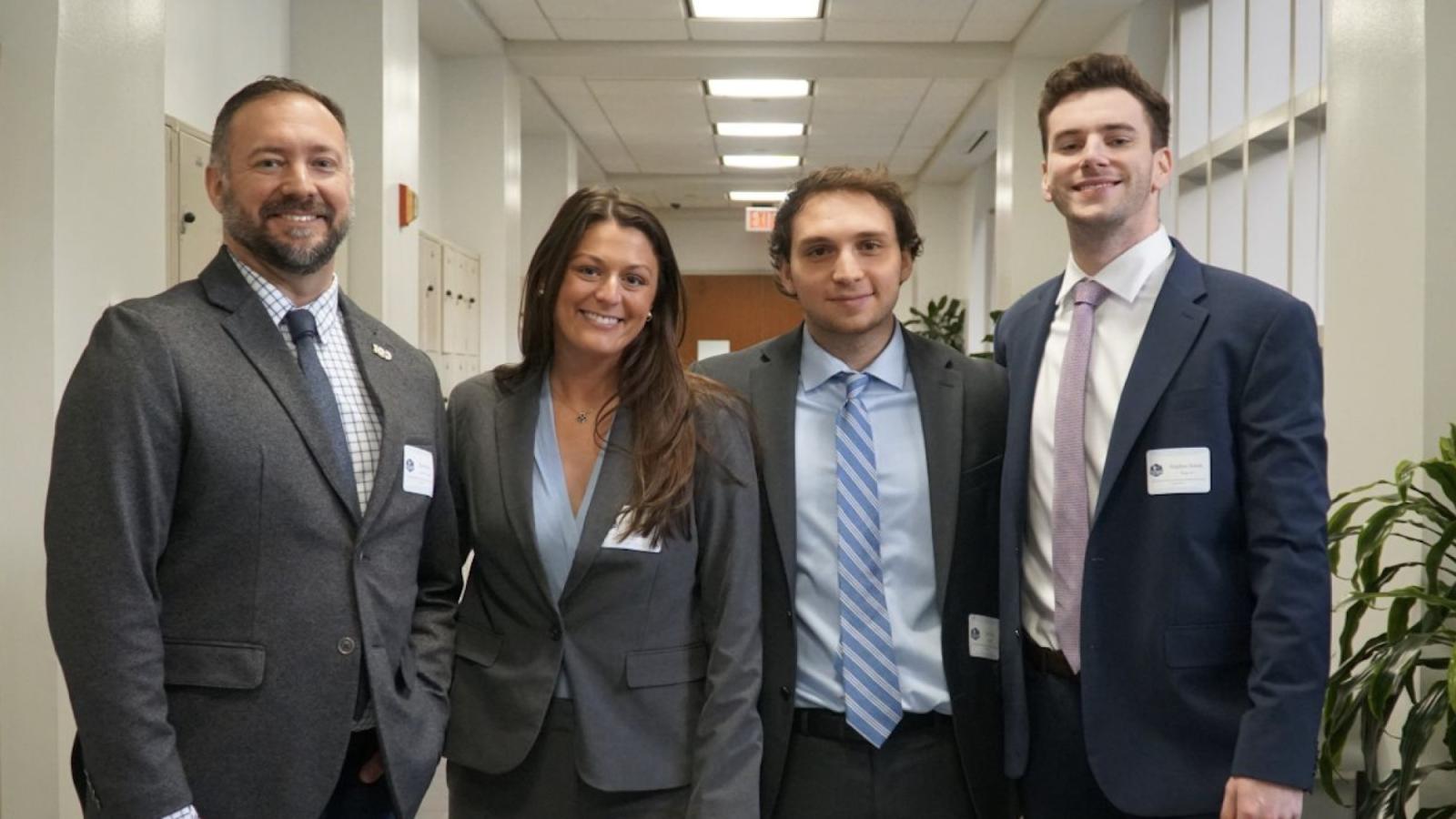 Elisabeth Haub School of Law at Pace University student advocates and coach at the 19th annual Tulane International Baseball Arbitration Competition