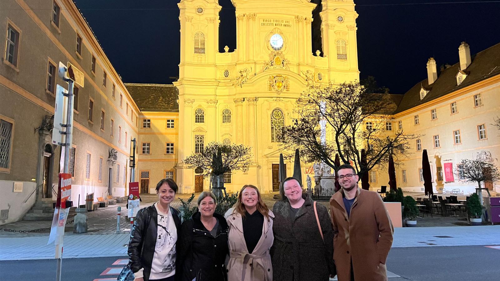Elisabeth Haub School of Law students and faculty at the Vis Moot competition in Vienna