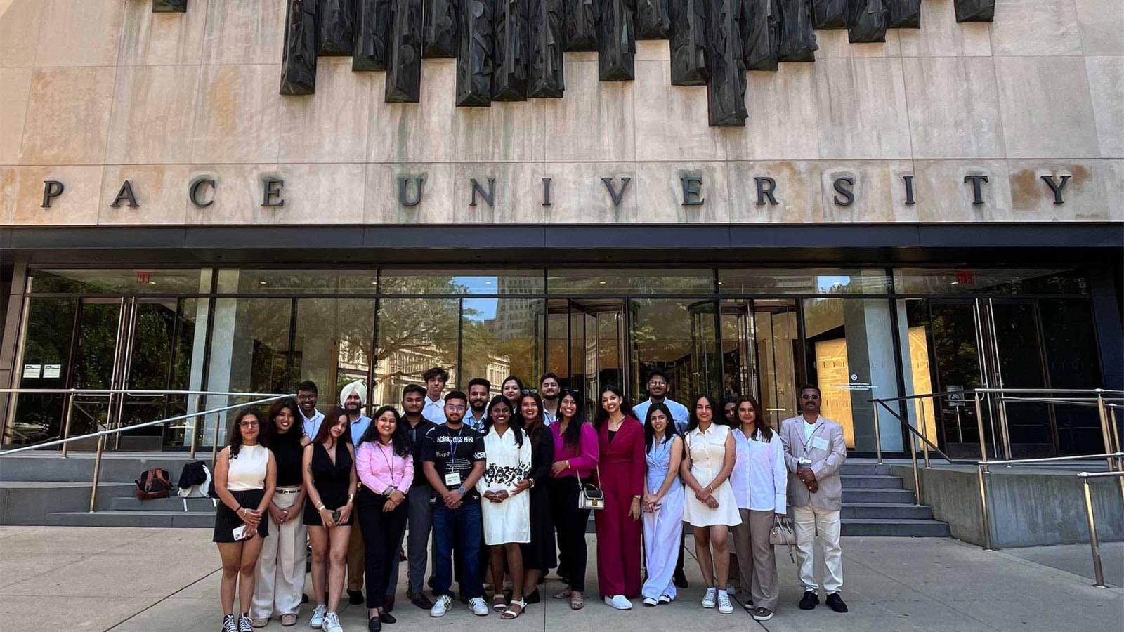 Elisabeth Haub School of Law at Pace University Jindal Program outside of the Pace New York City Campus