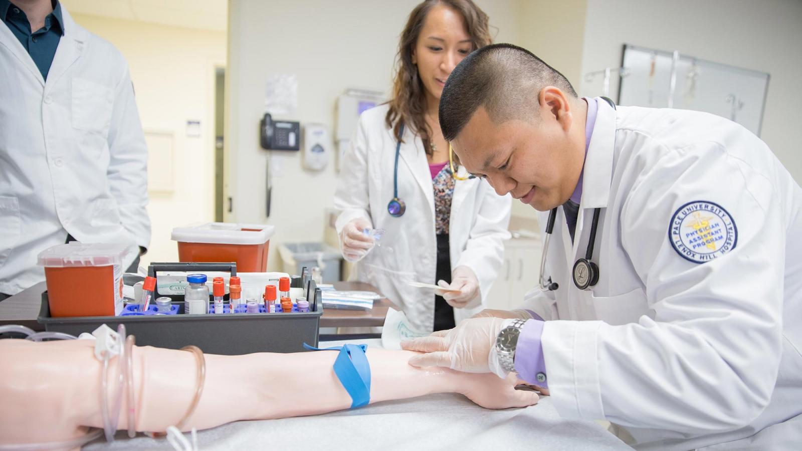 Pace University College of Health Professions Center for Excellence in Healthcare Simulation students