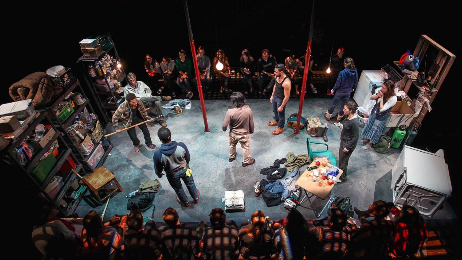 Birds eye view of a production