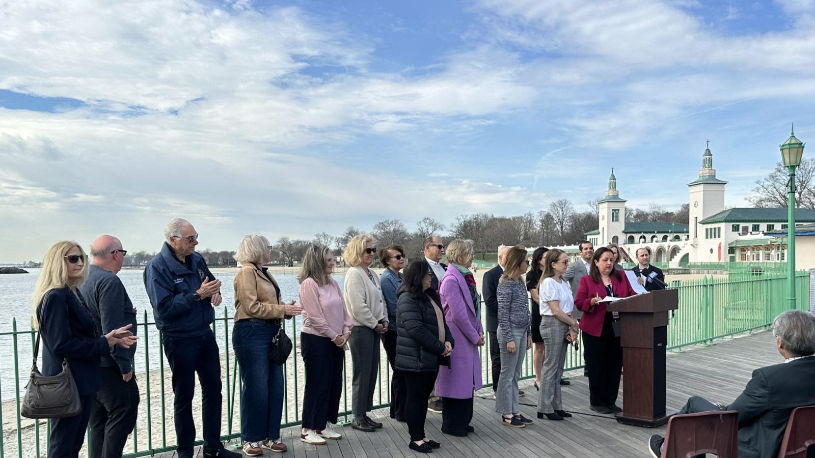 Elisabeth Haub School of Law at Pace University signing in Rye with the Long Island Sound Watershed Intermunicipal Council (LISWIC)