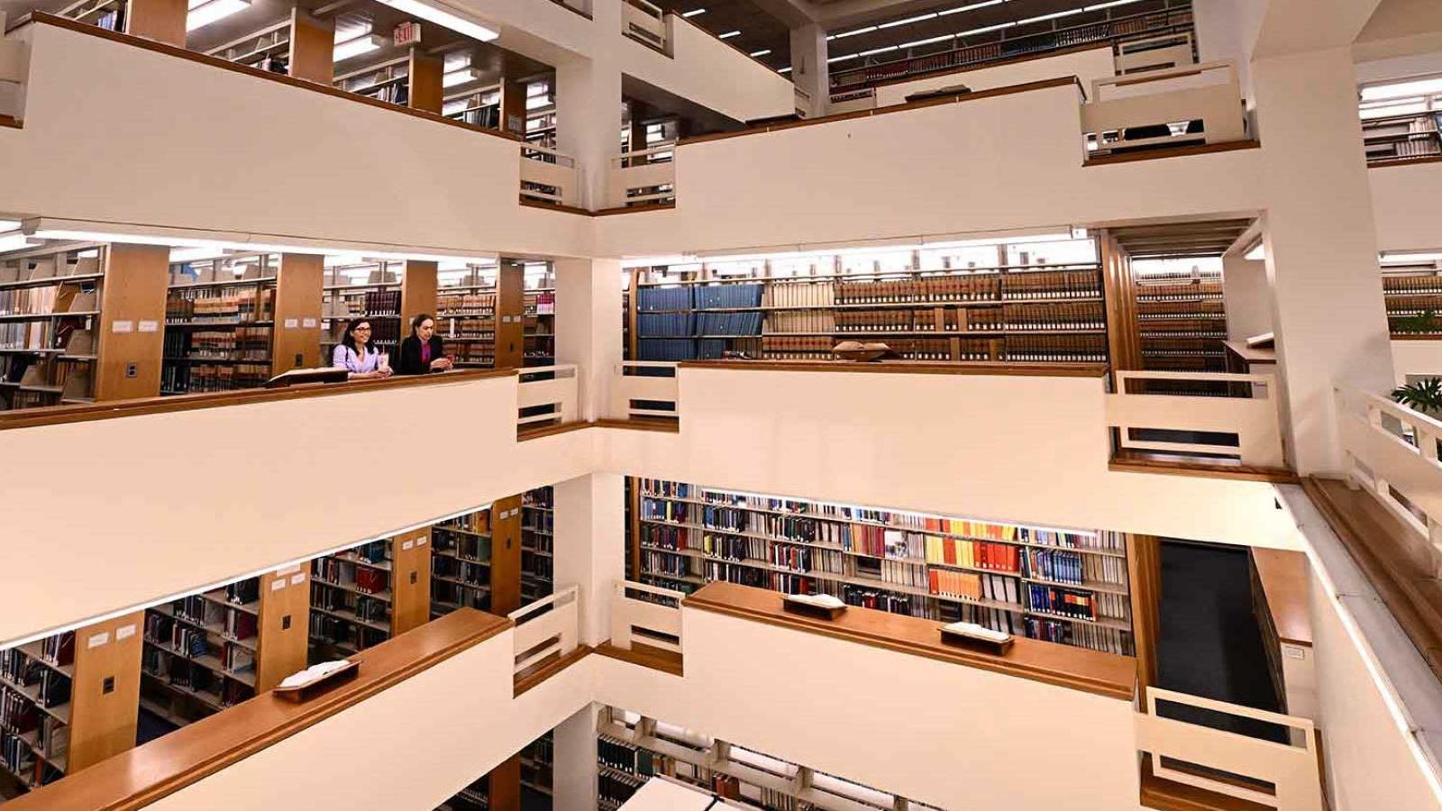 interior of Gerber Glass Law Library in White Plains, NY