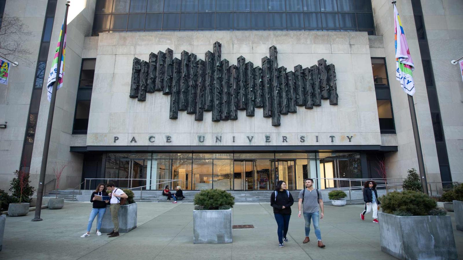 One Pace Plaza building on the New York City Campus of Pace University in Lower Manhattan