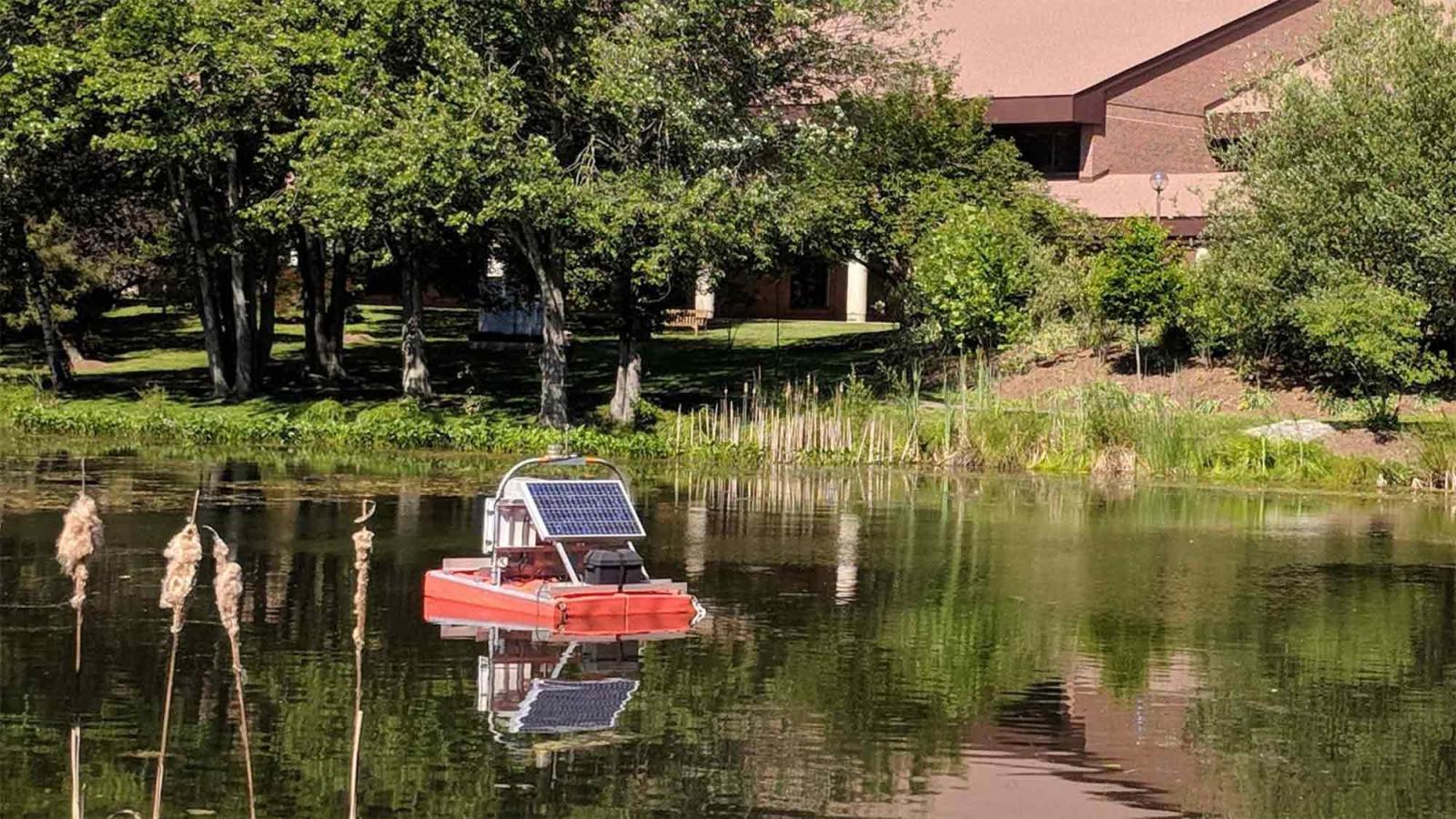 pond on the Pace University Pleasantville campus