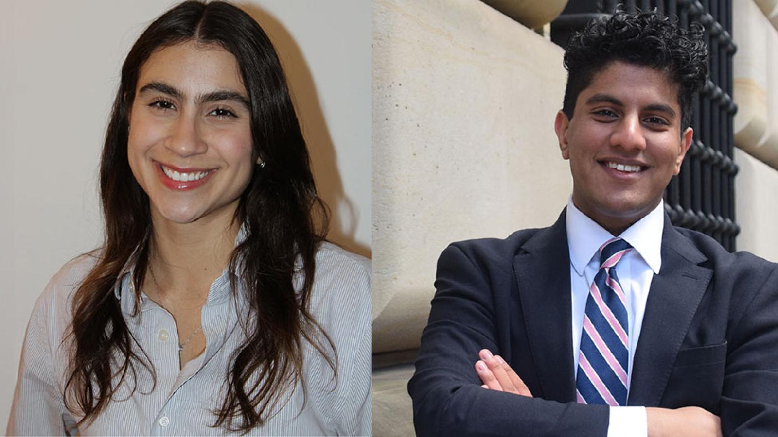 Split screen of Pace University class of 2026 commencement student speakers