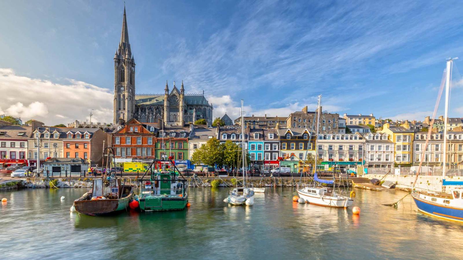 Waterfront of Cork, Ireland.