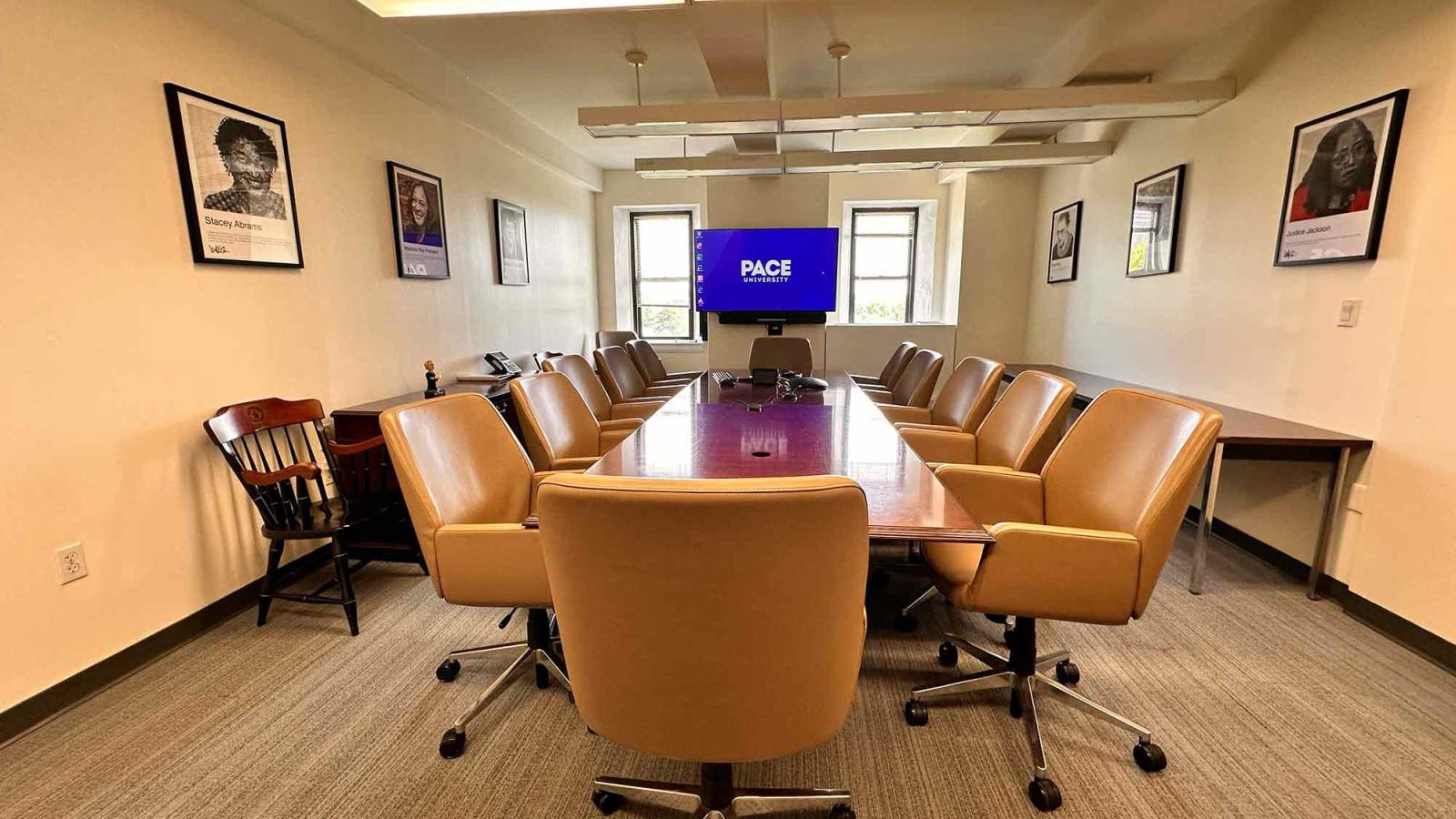 Dean's Conference Room at Pace Haub Law