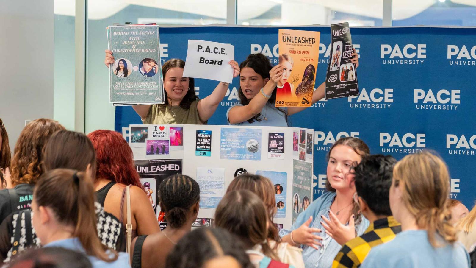 Students in NYC at the Student Activities Fair.