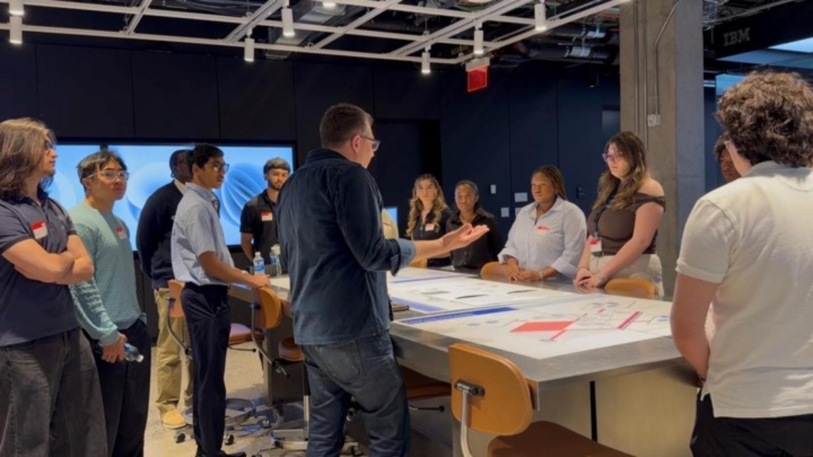 Pace Seidenberg students visiting IBM's Think Lab in Yorktown Heights