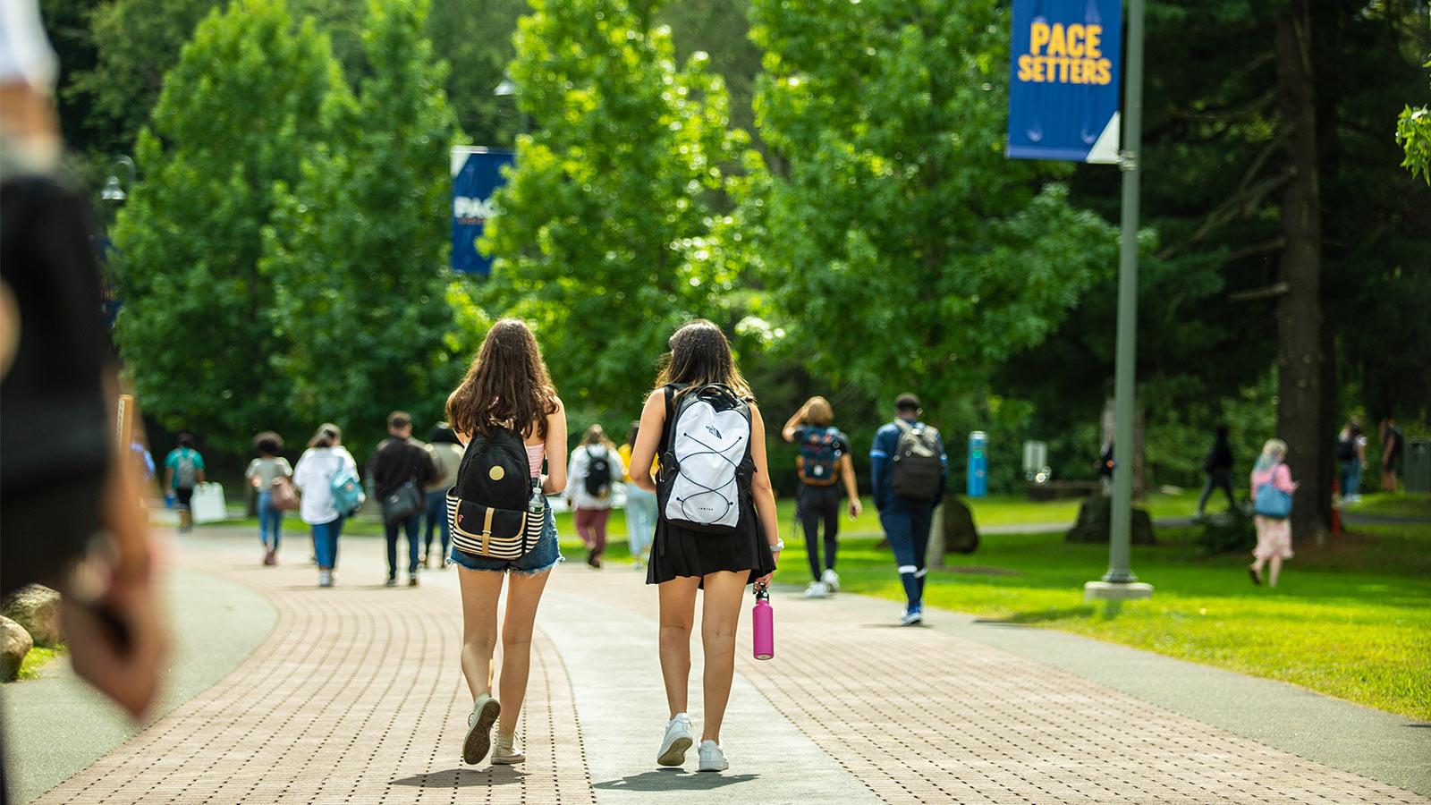 students walking in pleasantville