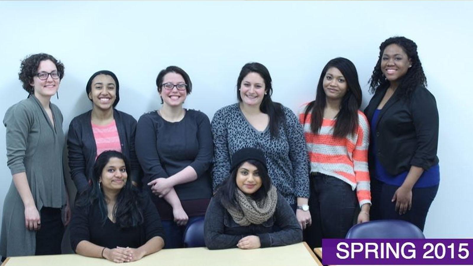 Left to right: Dr. Lisa Rosenthal, Adi Khukhlovich, DaSean Young, Gianna Monte Brandon Brown, Danielle Huertas, Benjamin Gronich, Marinela Torres