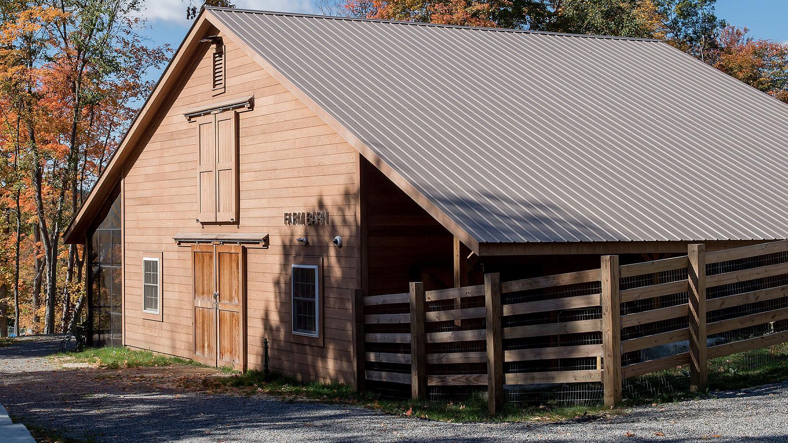 Outside shot of the barn