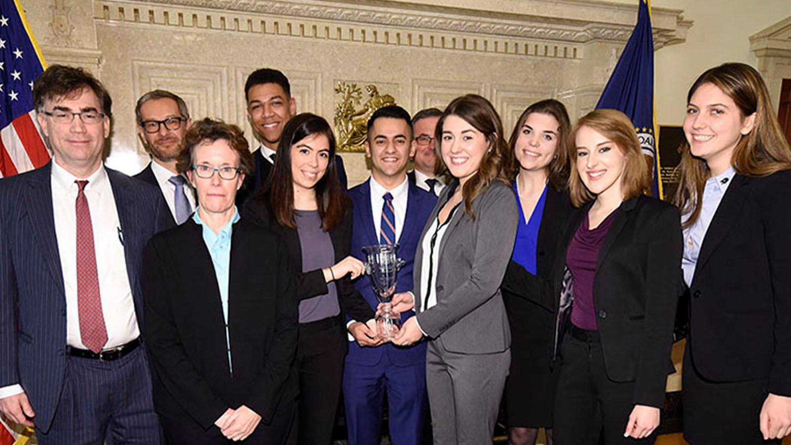 Group photo of 2017 Federal Reserve Challenge team