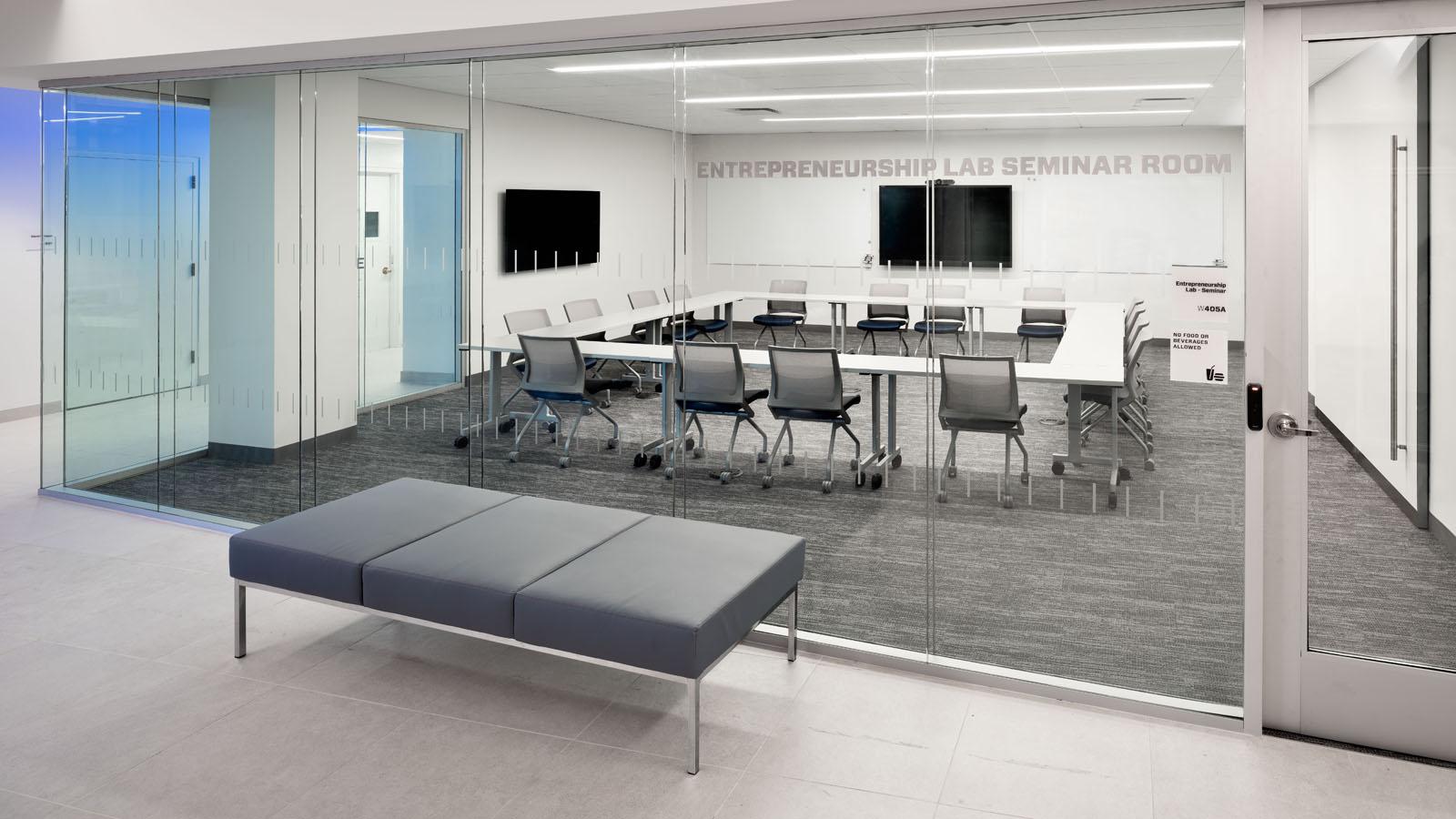 Lubin's Entrepreneurship Lab on the fourth floor of One Pace Plaza on the New York City Campus