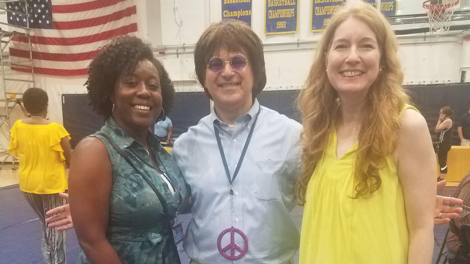 Sia Bundor, Marc Potolsky, Bernadette Baumann at the Administrative Staff Council annual picnic in 2018.