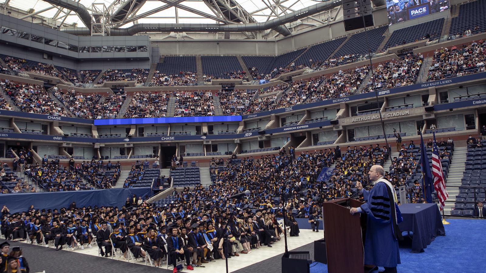 stadium during graduation