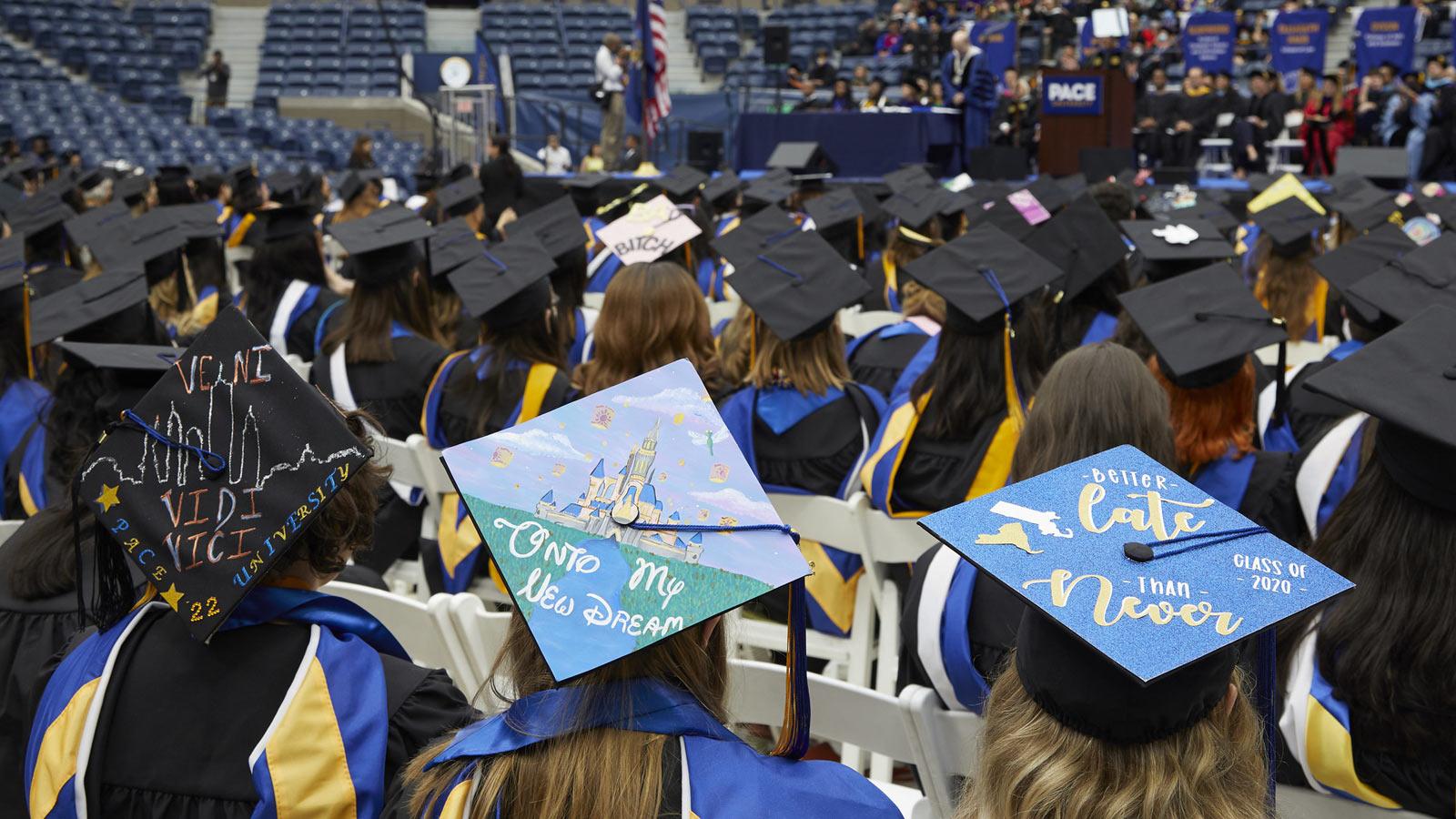 decorated graduation caps