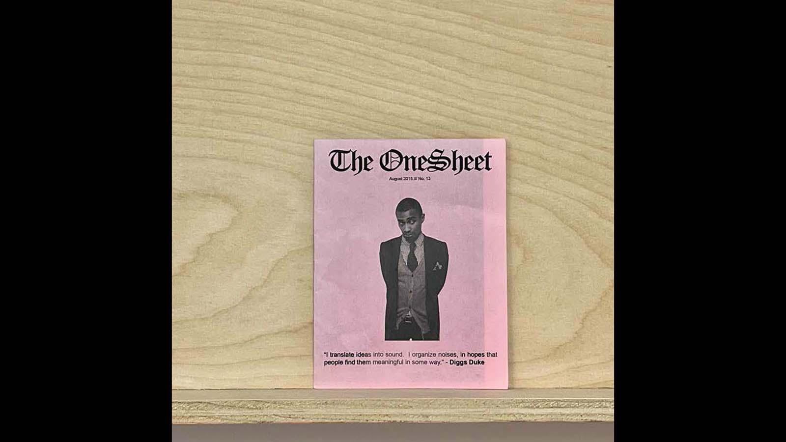 a small pink zine called "The One Sheet"