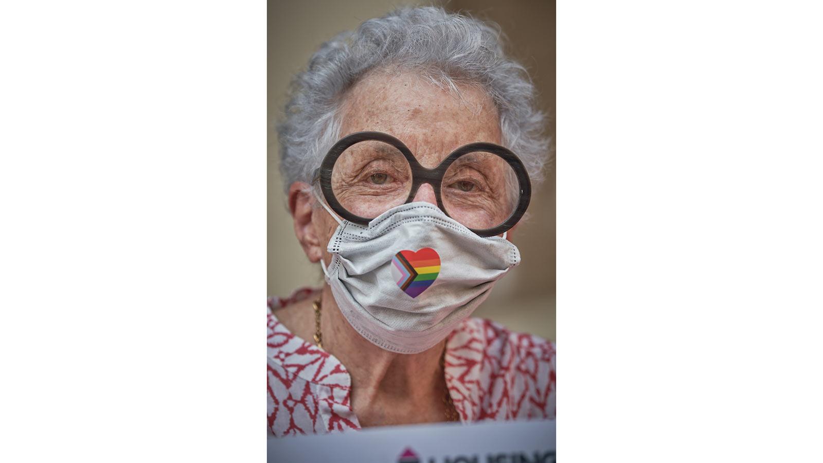 Photograph of female in a mask for Masked NYC exhibition