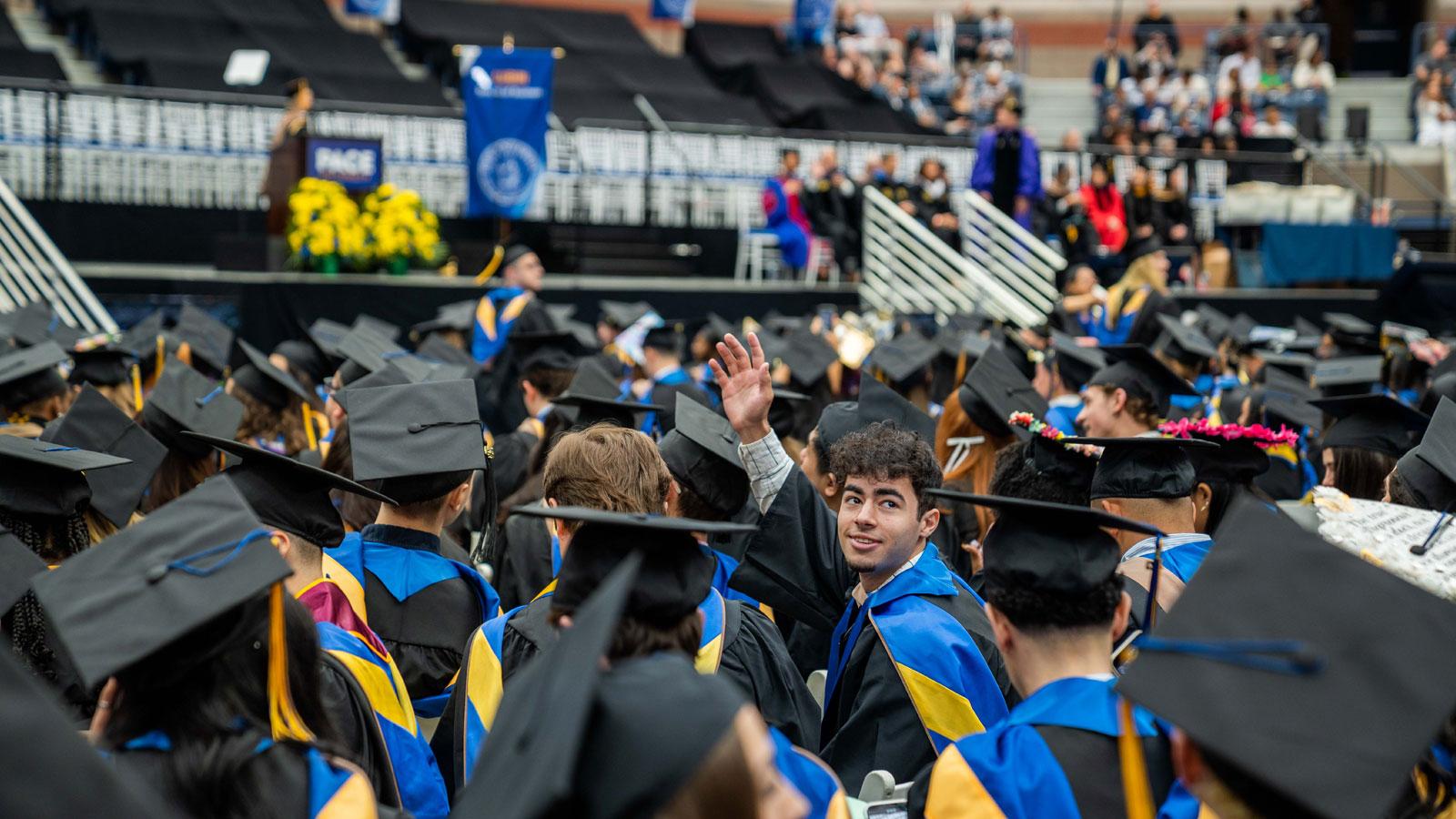 graduates in the crowd. 