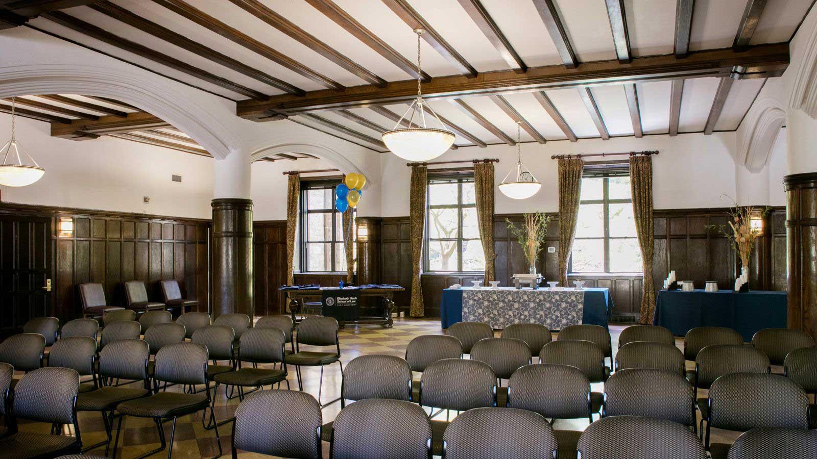 Preston Hall Tudor Room on the Elisabeth Haub School of Law campus