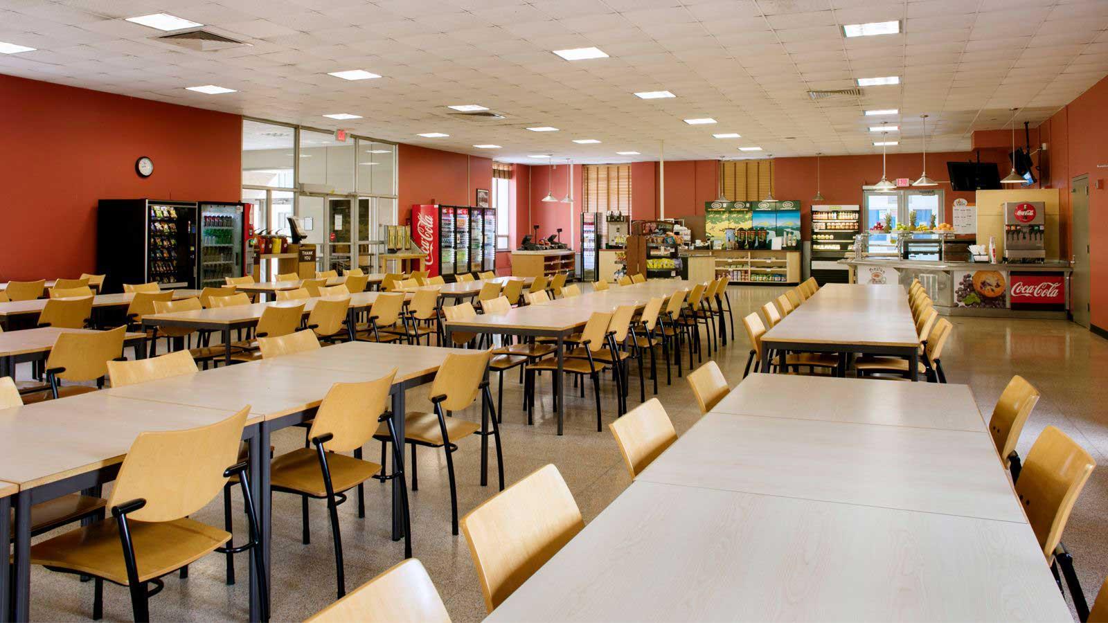 Preston Hall Cafe on the Elisabeth Haub School of Law campus