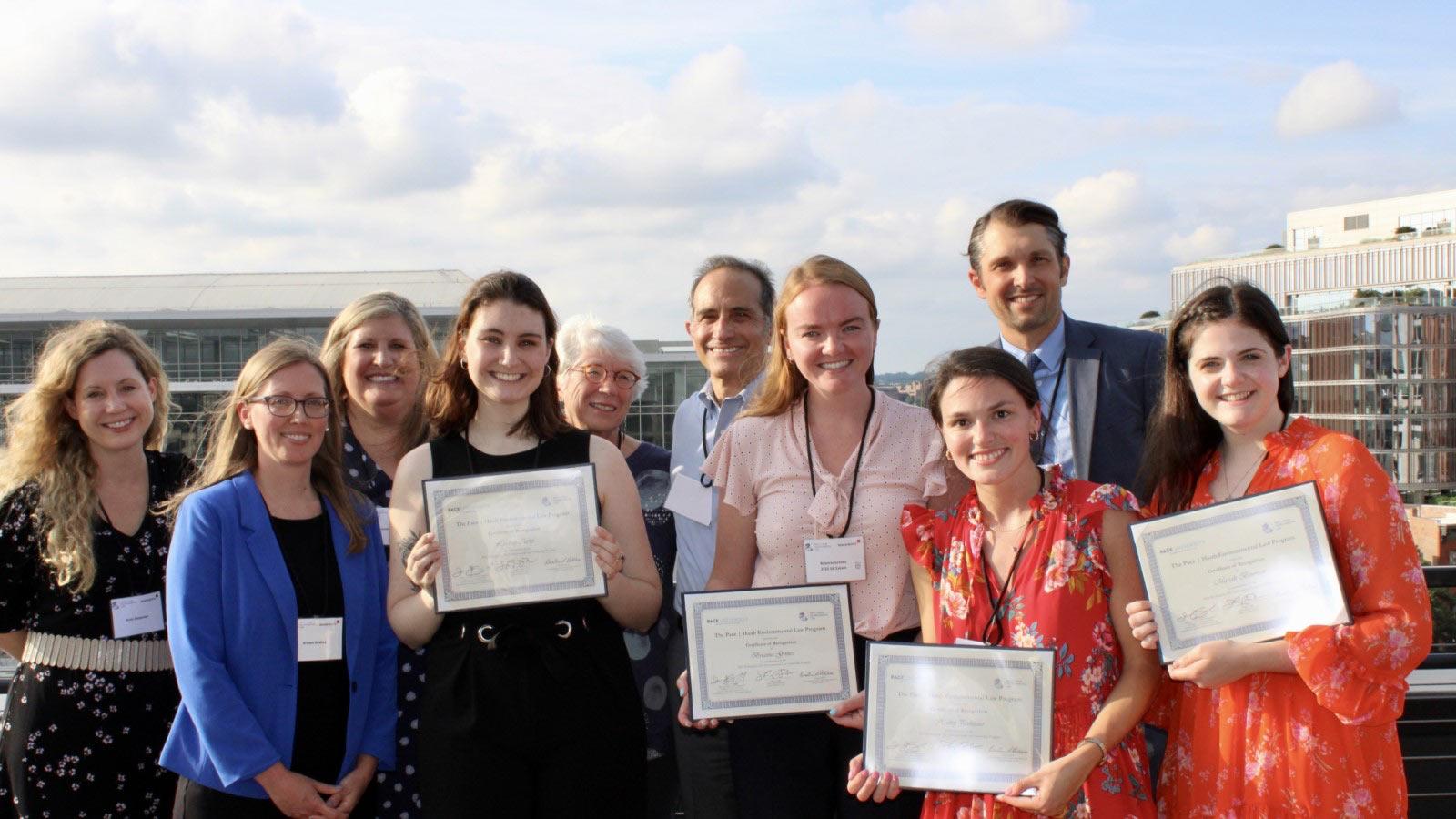 Elisabeth Haub School of Law DC Externship Students at a Reception in 2022