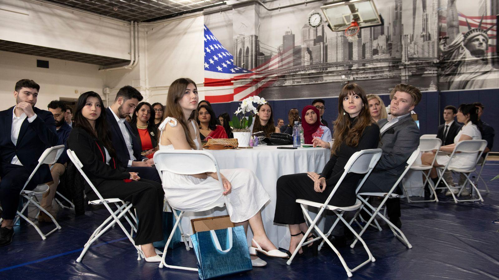 Award winners seated in the audience.