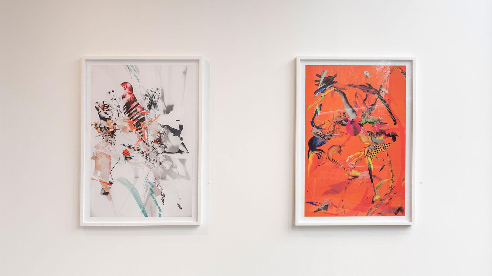 Artwork from artist Ceaphas Stubbs on display in the "SO CLOSE" exhibition at the Pace University Art Gallery.
