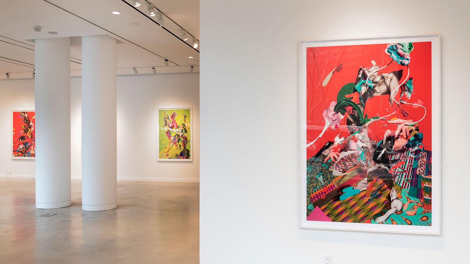 Artwork from artist Ceaphas Stubbs on display in the "SO CLOSE" exhibition at the Pace University Art Gallery.