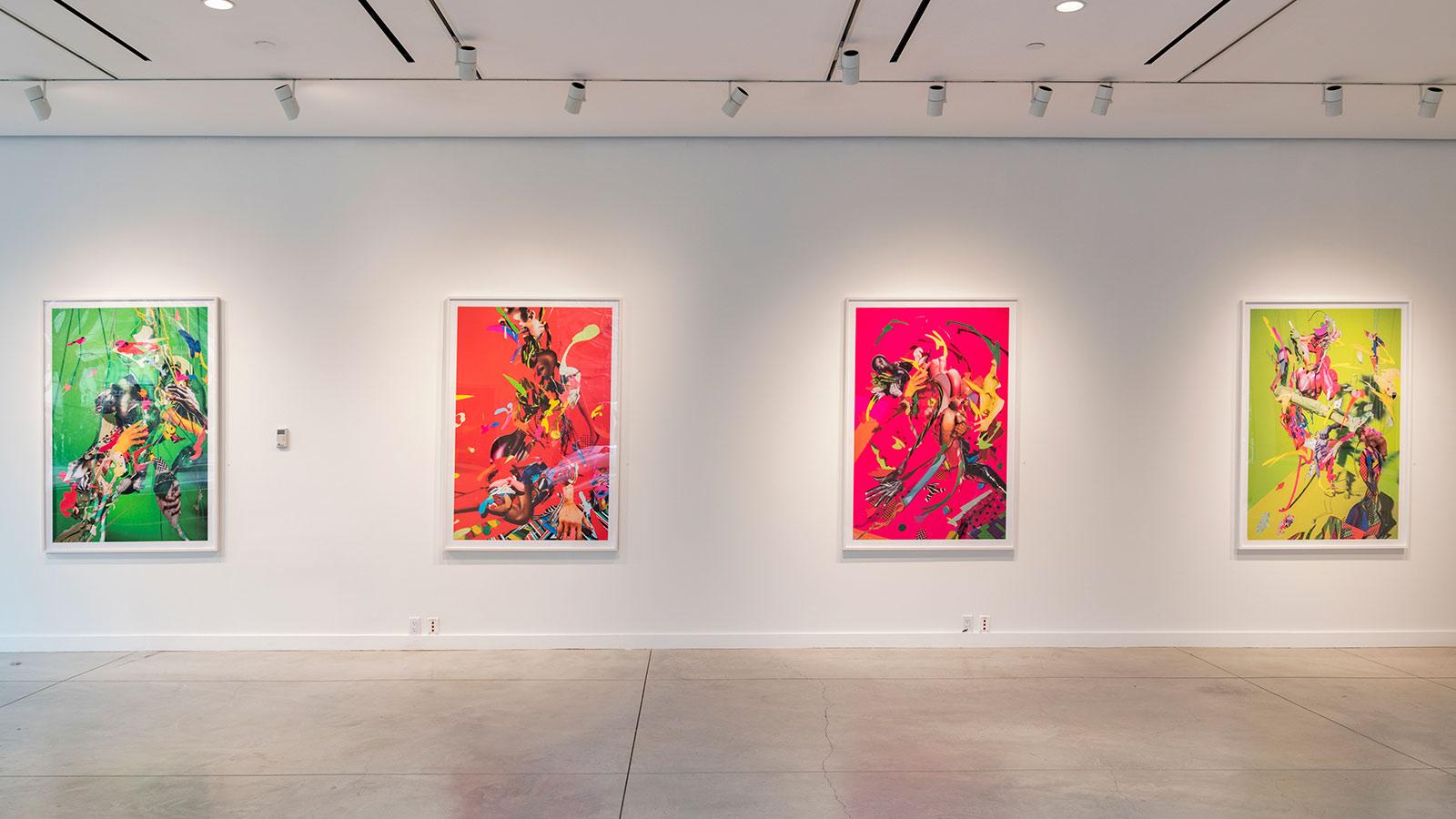 Artwork from artist Ceaphas Stubbs on display in the "SO CLOSE" exhibition at the Pace University Art Gallery.
