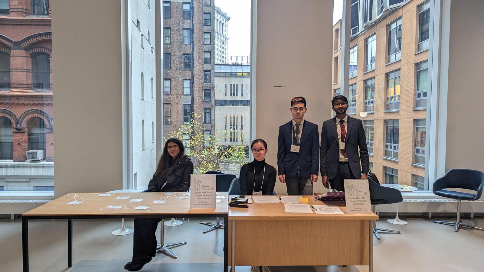 Graduate and undergraduate student volunteers at the 2023 Friends of Women in Finance Symposium-Greater New York (FWFS-GNY) at Pace University
