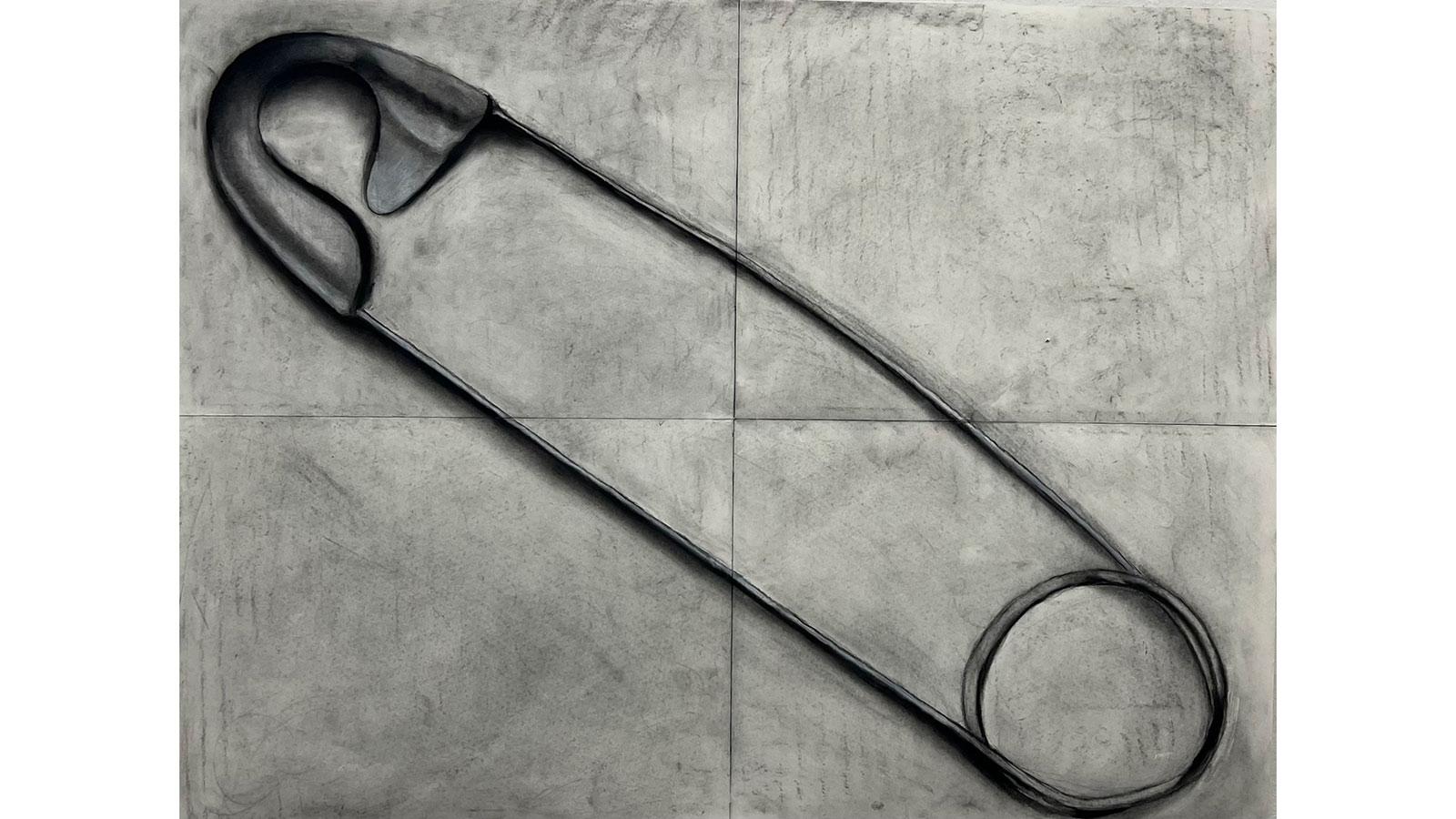 Artwork called Overly Secured by student Julianna D’Amico on display in the 2025 Annual Art Student Exhibition
