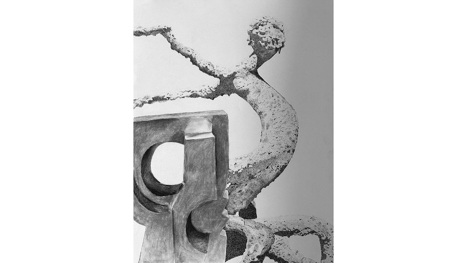 Artwork called Disagreeable by student Sophia Williams on display in the 2025 Annual Art Student Exhibition
