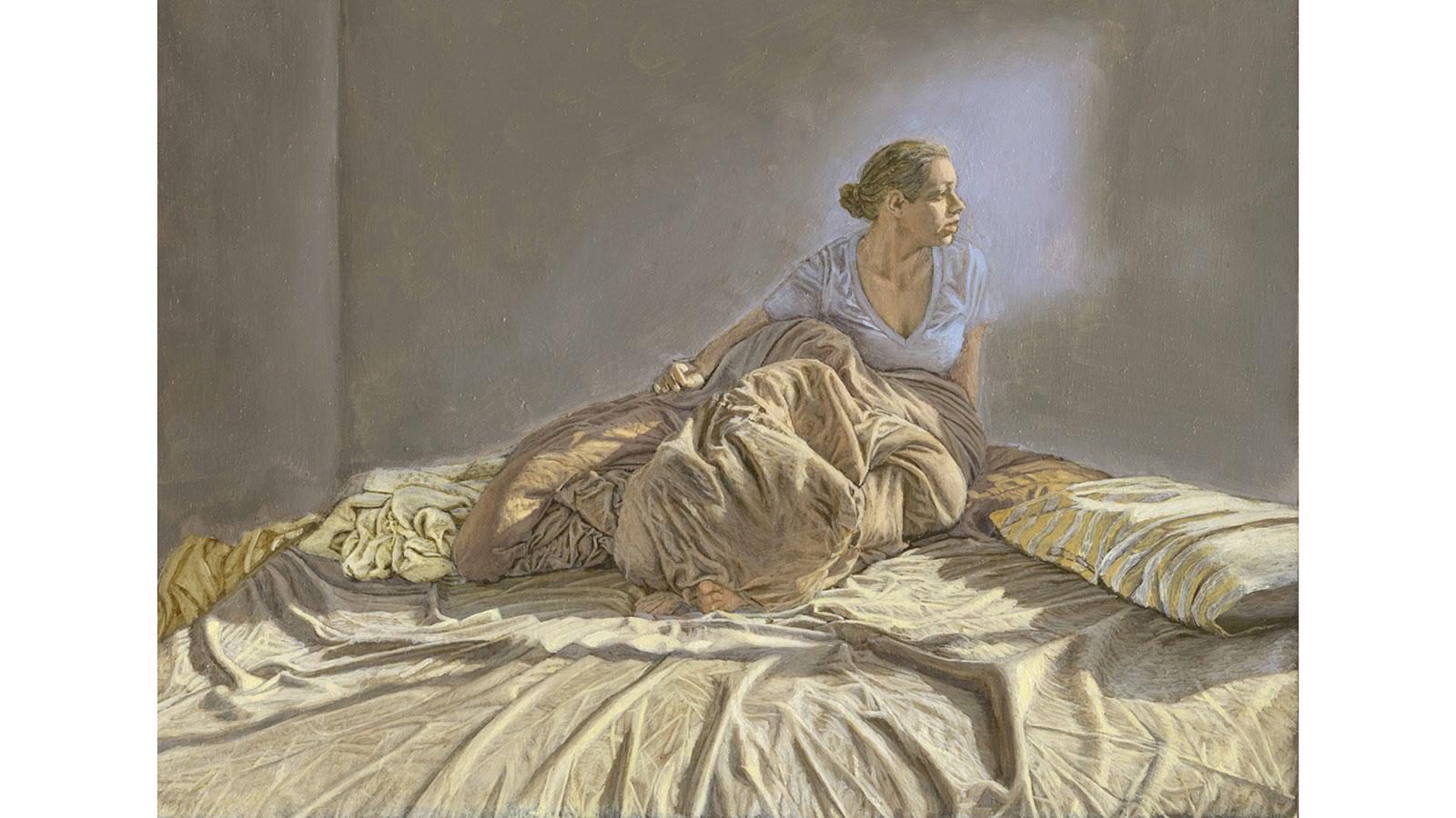 Artwork called Announcement by Maya Brodsky on display in the Lise Curry Exhibition