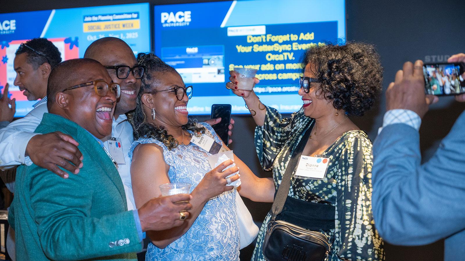 Group of Pace University alumni enjoying the 2025 Reunion.