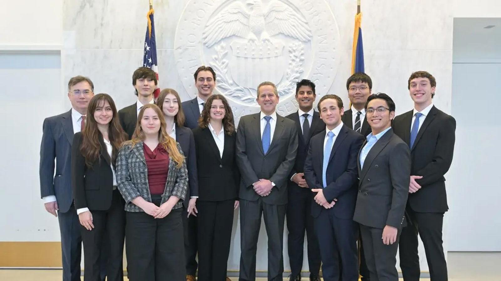 Pace University Federal Reserve Challenge Team winners standing together