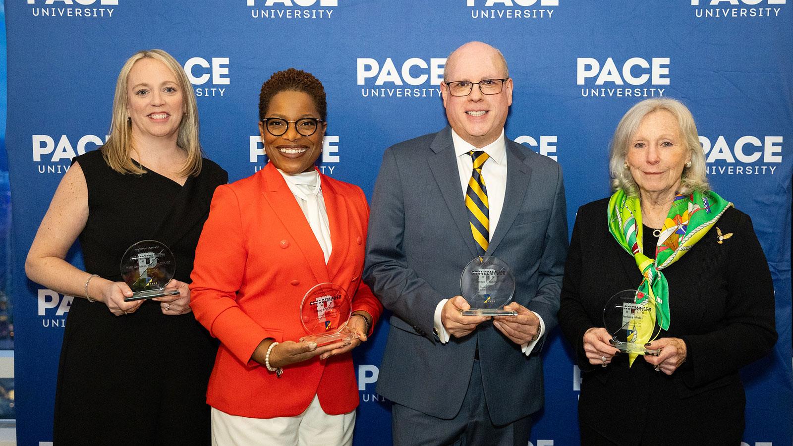 Group of Pace University alumni at the Pace Celebrates: Westchester Changemakers award ceremony.