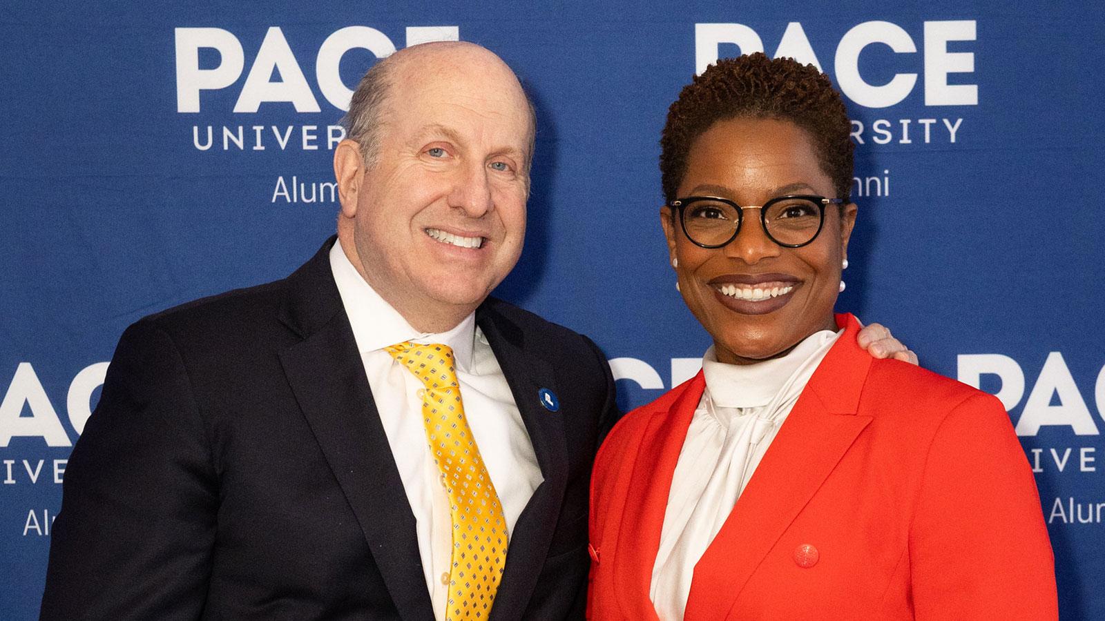 Group of Pace University alumni at the Pace Celebrates: Westchester Changemakers award ceremony.