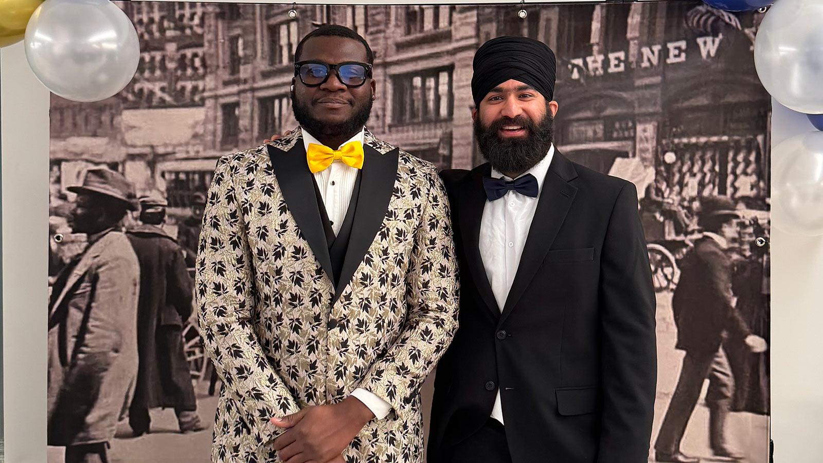 Lubin Staff Gold and Sajan posing for the camera at the 2025 Lubin Founders' Day Celebration