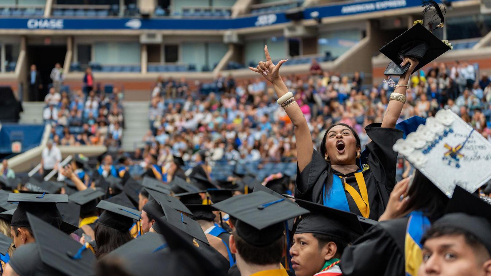 Pace grad at commencement.
