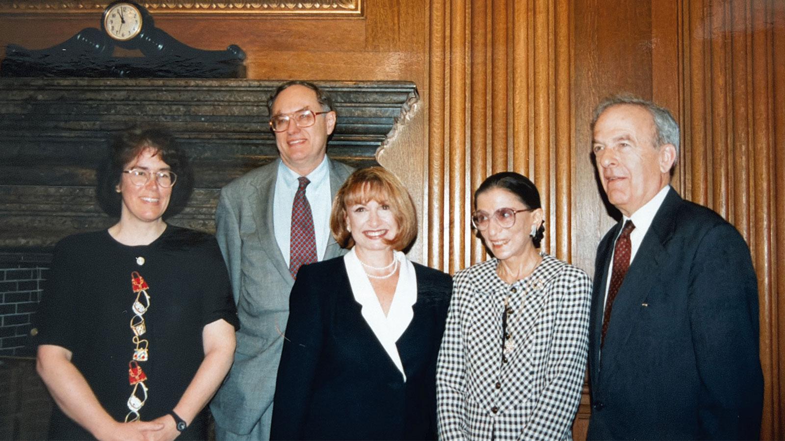 Dean Ottinger with Ruth Bader Ginsberg in 1989